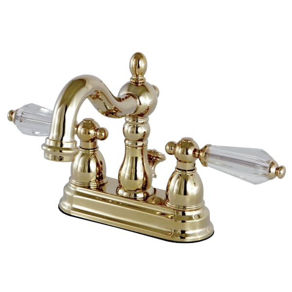 KS1602WLL 4" Centerset Bathroom Faucet, Polished Brass
